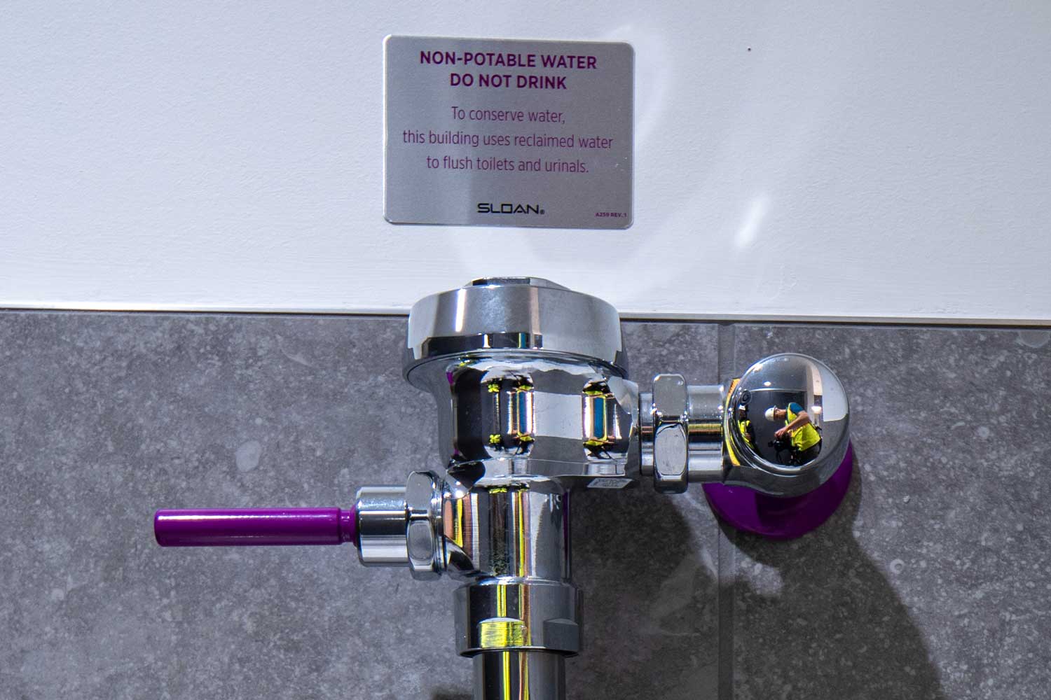 Texas Water Company facilities use recycled water for uses like flushing toilets.