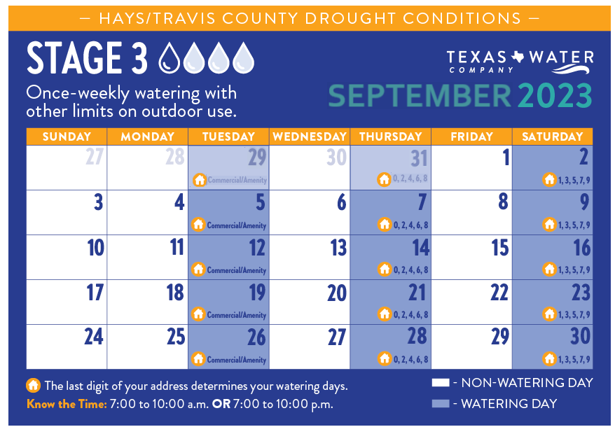 Drought Stage 3 Watering Schedule 